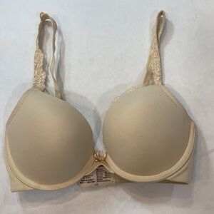 5 for $25 Soma Embraceable push-up lace trim nude beige bra